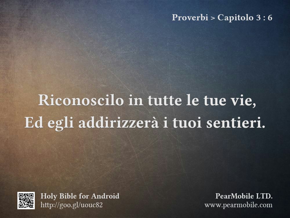 Proverbi, Capitolo 3:6
